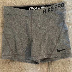 Nike Pro Gray Shorts--Women's Size Large--Dri-Fit
